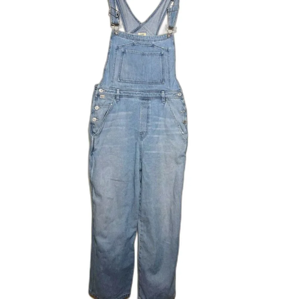 Citizens of Humanity Christie Wide Leg Overalls Denim Medium Summer Capsule Bibs - Picture 2 of 5